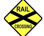 Rail Crossing Railroad Railway Train Sticker Decal R7309 - $2.70+