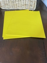 Set of 4 office depot 3-hole punched yellow folders - $8.79
