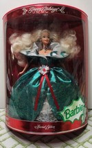 1995 Happy Holidays Blonde Barbie Special Edition Doll Mattel 14123 Nib Nrfb New - £38.51 GBP