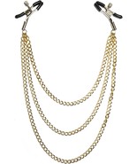 Nipple Clamps with Chain Necklace Pulling Non Piercing Adjustable Clips ... - $9.99