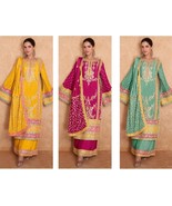 Palazzo Suit dupatta designer embroidery Chinnon Readymade Party wear Fr... - £79.79 GBP