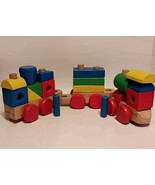 Melissa &amp; Doug Wooden Stacking Train Toy Set 20 Pieces Age 2+ - $263.80 MXN