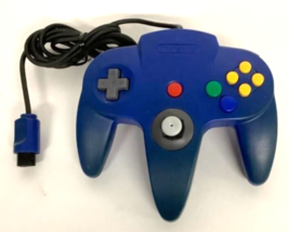 OEM Nintendo 64 Wired BLUE Gamepad Gaming Controller N64 NUS-005 Genuine - £25.97 GBP