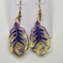 Hand-Poured Leaf Earrings - $2.00