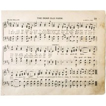 1881 Dear Old Farm Victorian Sheet Music Ohio State Grange Agriculture 1... - $19.99