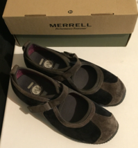 Merrell Women Circuit MJ  Black &amp; brown Suede Mary Jane Shoe size 8 with box - £11.87 GBP