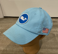 Vineyard Vines Hat Strapback Baseball Cap Mens Sky Blue American Flag Golf - £13.89 GBP
