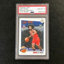 2019-20 NBA Hoops Winter Tribute #295 Coby White Signed Card AUTO 10 PSA Slabbed - £79.00 GBP