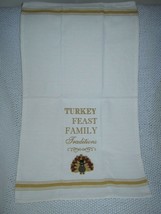 Turkey Feast Family Traditions Cotton Tea Towel - $9.71