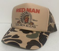 Vintage Red Man Trucker Hat Summer Hat Redman Golden Blend Camo SnapBack Hunting - $15.00