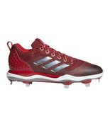 Adidas Power Alley 5 Baseball Cleats Red Silver White Mens 13.5 B39182 - £3.95 GBP