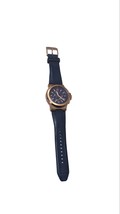 MICHAEL KORS Dylan Blue Silicone Rose Gold Mens Chronograph Watch MK8295 - £39.80 GBP