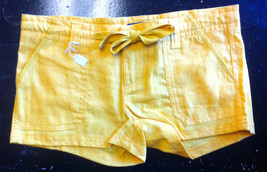 Yellow linen shorts 4-pocket low rise size M - £785.84 GBP