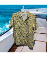 Columbia PFG Sportswear Yellow Hawaiian Shirt Men Size L Short Sleeve Bu... - $534.05 MXN