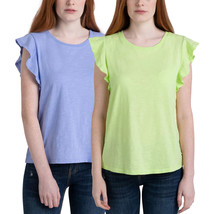Ecothreads Ladies&#39; Flutter Sleeve Top, 2-pack - £15.16 GBP