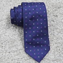 Brooks Brothers Neck Tie Mens Blue Purple Geometric Made in USA - $29.65