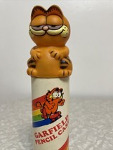 2 Vtg 1978 81 Garfield Cat Cartoon Plastic Pencil Sharpener Case Jim Davis - $28.90