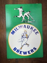 Vintage Colorful Milwaukee Brewers Baseball Cardboard Poster Sign 7 ¾”x11 ½ - £15.70 GBP