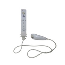 Nintendo Wii White Remote w/ Motion Plus Adapter &amp; Nunchuck OEM - $49.49