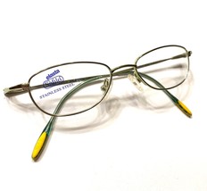 Small petite Safilo J2782 lime green metal eyeglasses made in Italy - $39.59