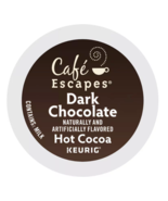 CAFE ESCAPES DARK CHOCOLATE HOT COCOA KCUPS 24CT - $36.59 CAD