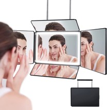 5 Way Mirror, 360° Mirror With 3 Color Lights For Self Hair, Barber Mirror - £50.55 GBP