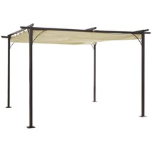 Outsunny 11.5&#39; Retractable Pergola: Beige Patio Shade - €338,82 EUR