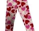 Toddler Girls Red &amp; Pink Heart Leggings Valentines Day Stretch Pants 18 ... - £6.33 GBP