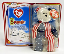 2000 Ty McDonalds Teenie Beanie Baby &quot;Spangle&quot; Retired Patriotic Bear BB20 - $7.99