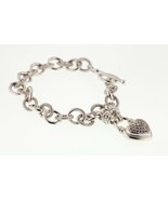 Sterling Silver Diamond Heart Charm Toggle Bracelet 6.75" - €291,71 EUR Sterling Silver Diamond Heart Charm Toggle Bracelet 6.75" - €291,71 EUR