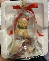 Vintage New Design Lil Chimers Crystal Glass Bell Tree Ornaments Snowman In Box - £14.14 GBP