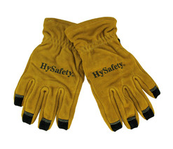 Hysafety Cowhide Leather Reinforced Palm Structural Firefighter Gloves - £39.61 GBP