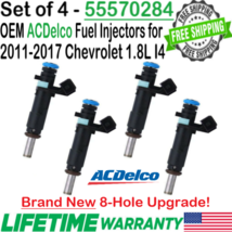 NEW x4 OEM ACDelco 8Hole Upgrade Fuel Injectors for 2012-17 Chevrolet Sonic 1.8L - £339.49 GBP
