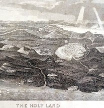 The Holy Land Scenery Woodcut Print 1872 Victorian Religious Art DWAA6 - £117.98 GBP