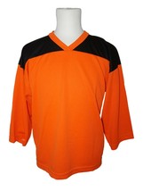 Xtreme Basics Yth L Hockey Orange Black Jersey - Youth Large Ice Roller Used - £5.47 GBP
