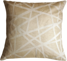 Criss Cross Stripes Cream Throw Pillow, Complete with Pillow Insert - £58.71 GBP