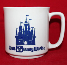 Walt Disney World Cinderella Castle Coffee Tea Mug Cup White Blue Japan Vintage - £19.89 GBP