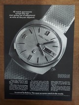 Bulova 1970 Vintage Print Ad Accutron Wristwatch Mechanical Calendar - $8.90