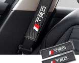 TRD Carbon Fiber Embroidered Logo Car Seat Belt Cover Shoulder Pad 2pc - £11.72 GBP
