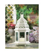 WHITE MOROCCAN STYLE LANTERN - $34.95