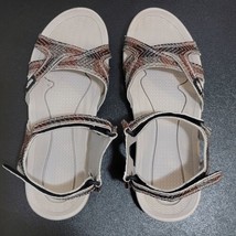 Muk Luk Sport Multicolor Hook Loop Faux Leather Sandals Women&#39;s 8.5 - $31.89 CAD