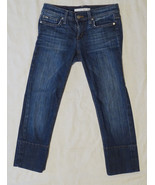 JOE&#39;S SOCIALITE KICKER WIDE CUFF BLUE DENIM CAPRIS CROPPED JEANS 25 28&quot;X23&quot; - £4.42 GBP