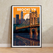 Brooklyn Travel Poster, New York Wall Art, New York Print, Brooklyn Poster, New  - £14.38 GBP+