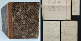 1883 antique LEDGER bingham me ES BAKER history townclerk genealogy hors... - £232.15 GBP