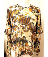 CHLOE Couture Silk Blouse Sz-EU38/US~M Muiticolor Floral Pattern with Go... - £111.54 GBP