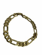 Vintage 18k Gold Plated Bracelet Charm Curb Chain Unisex Luxury  - £6.00 GBP