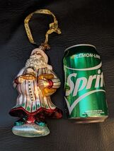 Vintage Christopher Radko Pyjama Livre Bougie Santa Ornement Soufflé Verre - $2,062.22 MXN