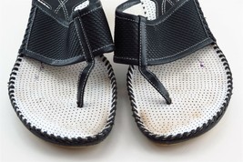 Clarks Flip Flop Black Leather Women Sandal Shoes Sz 8 M - £15.53 GBP