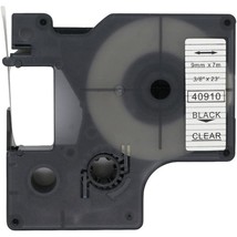Compatible Label Tape Replacement For Dymo D1 Black Print On Clear Tape, 3/8&#39;&#39;(9 - £14.94 GBP