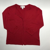 Casual Corner Annex Women&#39;s Beaded Twinset Sweater Tank Top Red Medium - £31.49 GBP
